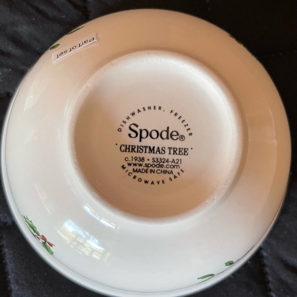 Naughty or Nice Spode Christmas Tree 🎄 Set of Two Dip Bowls - Picture 4 of 5